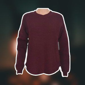 Max Studio | Burgundy Ribbed Sweater